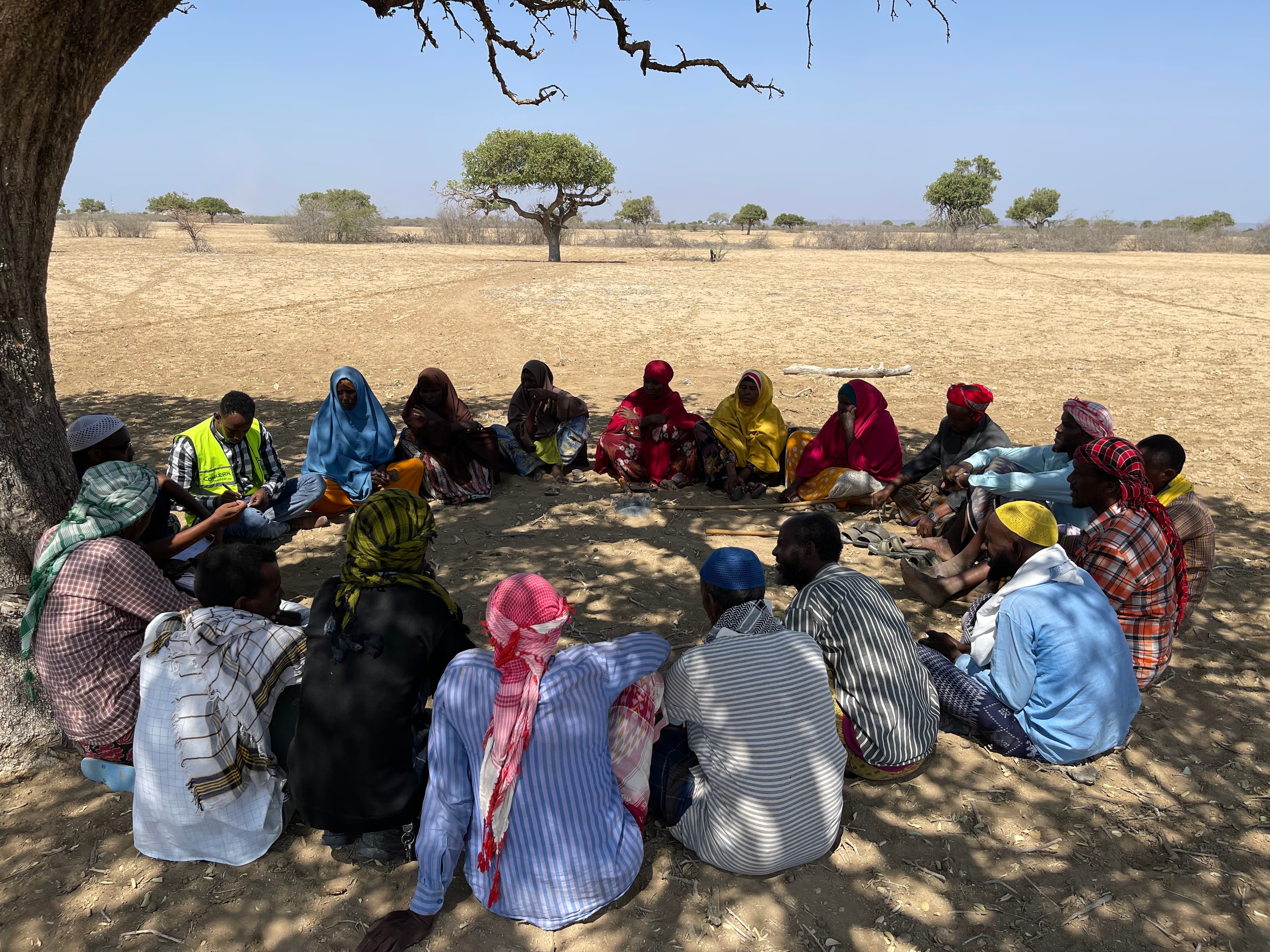 Lifeline Gedo team meeting with community members in Gedo